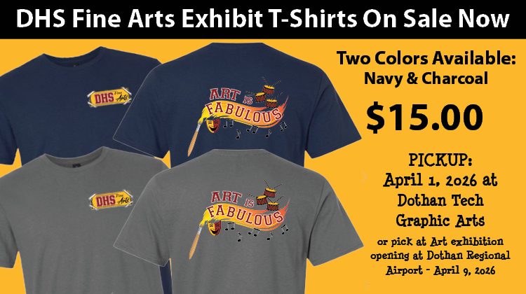 DHS Fine Arts Exhibit T-Shirts On Sale Now